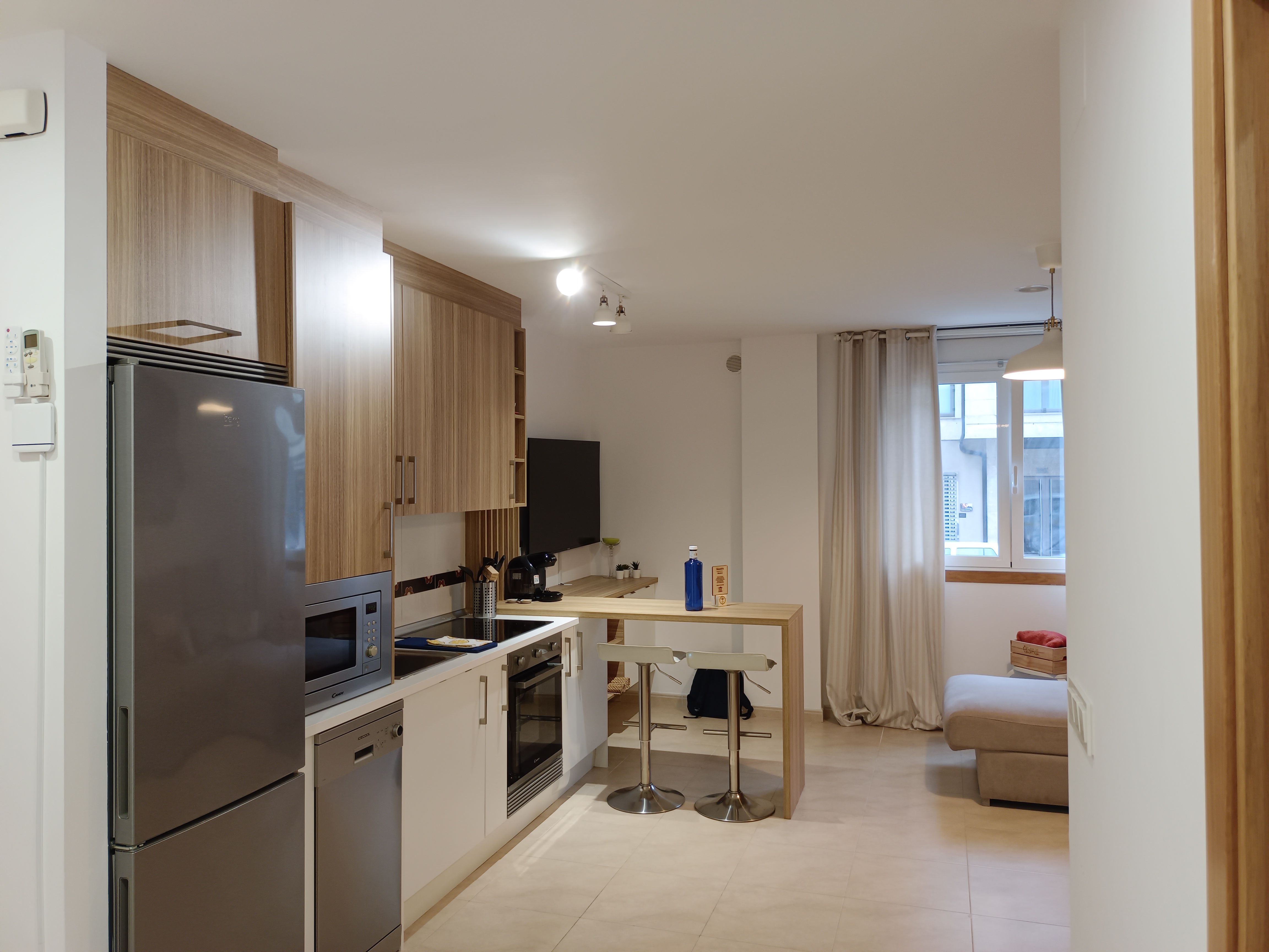 Cocina americana con barra